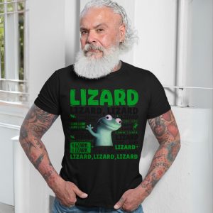 Funny Lizard T shirt E28093 Cute Meme Reptile Repeating Text Tee 9.jpg
