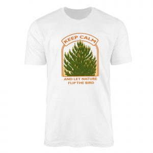 Funny Middle Finger Tree T Shirt – Oregon Green Austrian Pine Tee 1