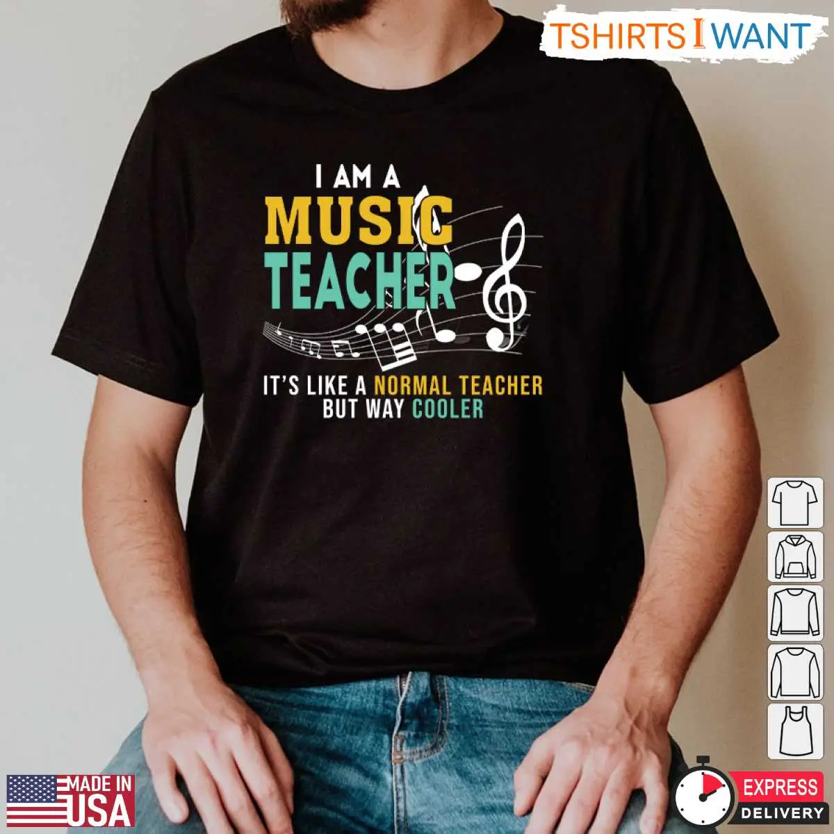 Funny Music Teacher Shirt Cooler Than Normal Teacher Tee 2 1.jpg