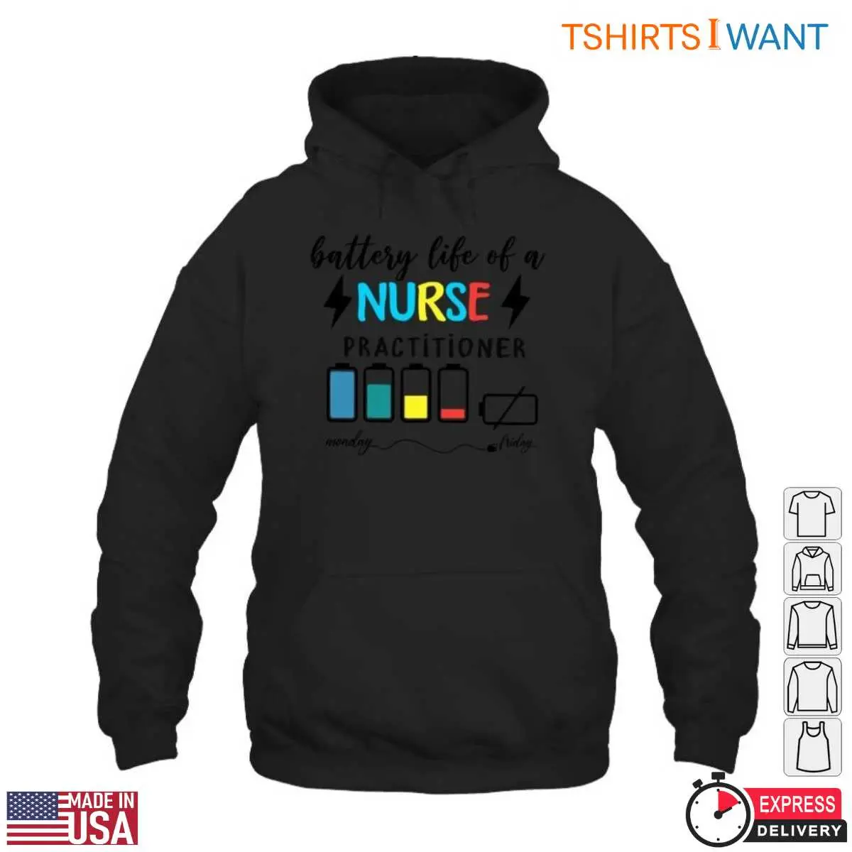 Funny Nurse Practitioner Battery Life T Shirt 4 1.jpg