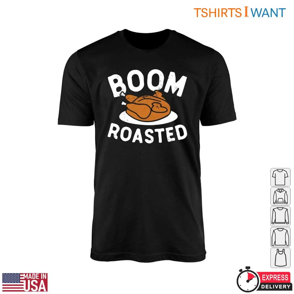Funny Roasted Chicken T-Shirt - Perfect for Thanksgiving Celebrations and Food Lovers 10 Funny Roasted Chicken T-Shirt Front View