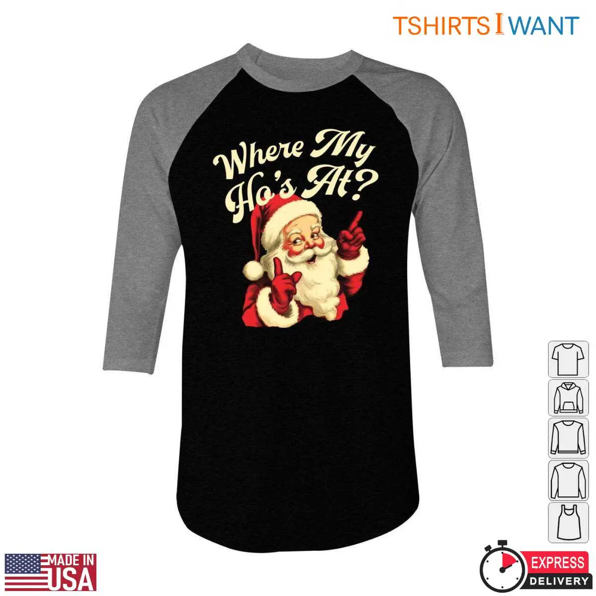 Funny Santa Pictures T-Shirt - 'Where My Ho's At?' 4 Funny Santa Pictures Funny Santa Pictures T Shirt Where My Hos At 4 1.jpg