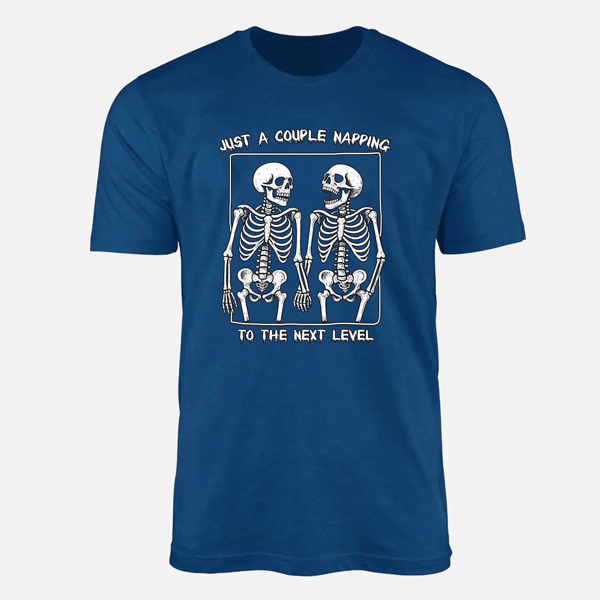 Funny Skeleton Couple T-Shirt – Just a Couple Napping to the Next Level Tee 2 Funny Skeleton Couple T Shirt – Just a Couple Napping to the Next Level Tee 2