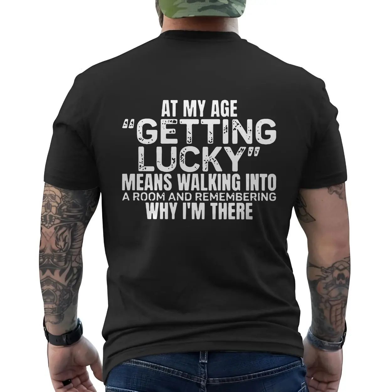 Funny T-Shirt – At My Age Getting Lucky Means Remembering Why I’m Here Tee 6 Funny T Shirt E28093 At My Age Getting Lucky Means Remembering Why Im Here Tee 6.jpg