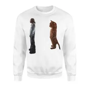 Funny T-Shirt – Man and Cat Staring Contest Graphic Tee 9 Funny T Shirt E28093 Man and Cat Staring Contest Graphic Tee 3.jpg