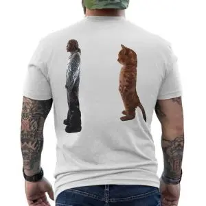 Funny T-Shirt – Man and Cat Staring Contest Graphic Tee 12 Funny T Shirt E28093 Man and Cat Staring Contest Graphic Tee 6.jpg