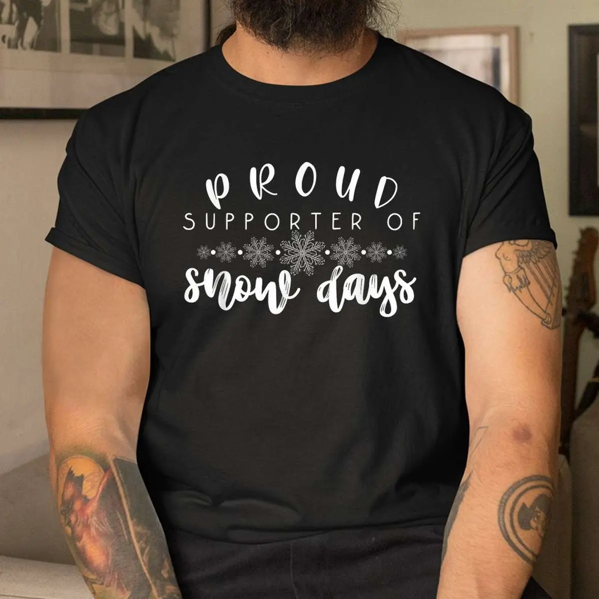 Funny Teacher Christmas Shirt - Proud Supporter Of Snow Days Merry Xmas 11 Funny Teacher Christmas Snow Day Supporter 4