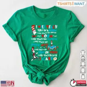 Funny Dr. Seuss Cat T-Shirt - I Will Teach You In The Room, On Zoom 10 Funny Teacher Shirt Dr Seuss Teaching In Room And Zoom 5 1.jpg
