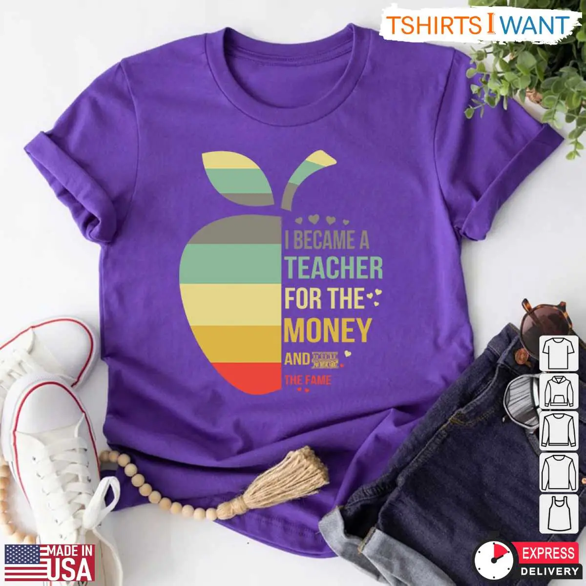 Funny Teacher Shirt Teaching For Money And Fame T Shirt 5 1.jpg