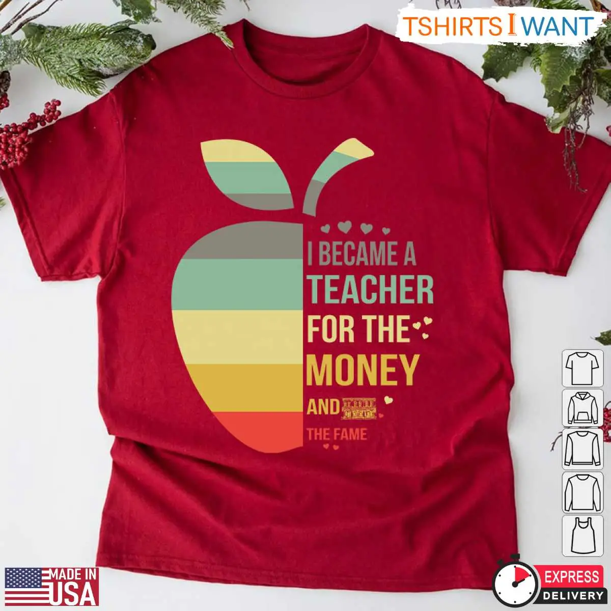 Funny Teacher Shirt Teaching For Money And Fame T Shirt 6 1.jpg
