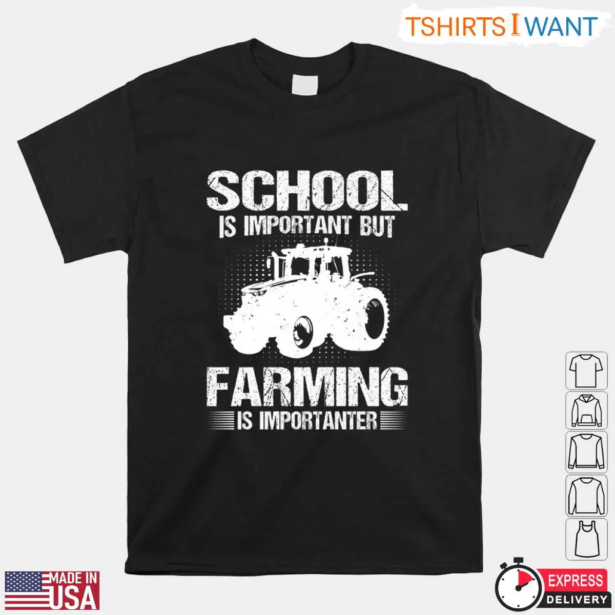 Funny Tractor Farming T Shirt School Is Important Quote 1 1.jpg