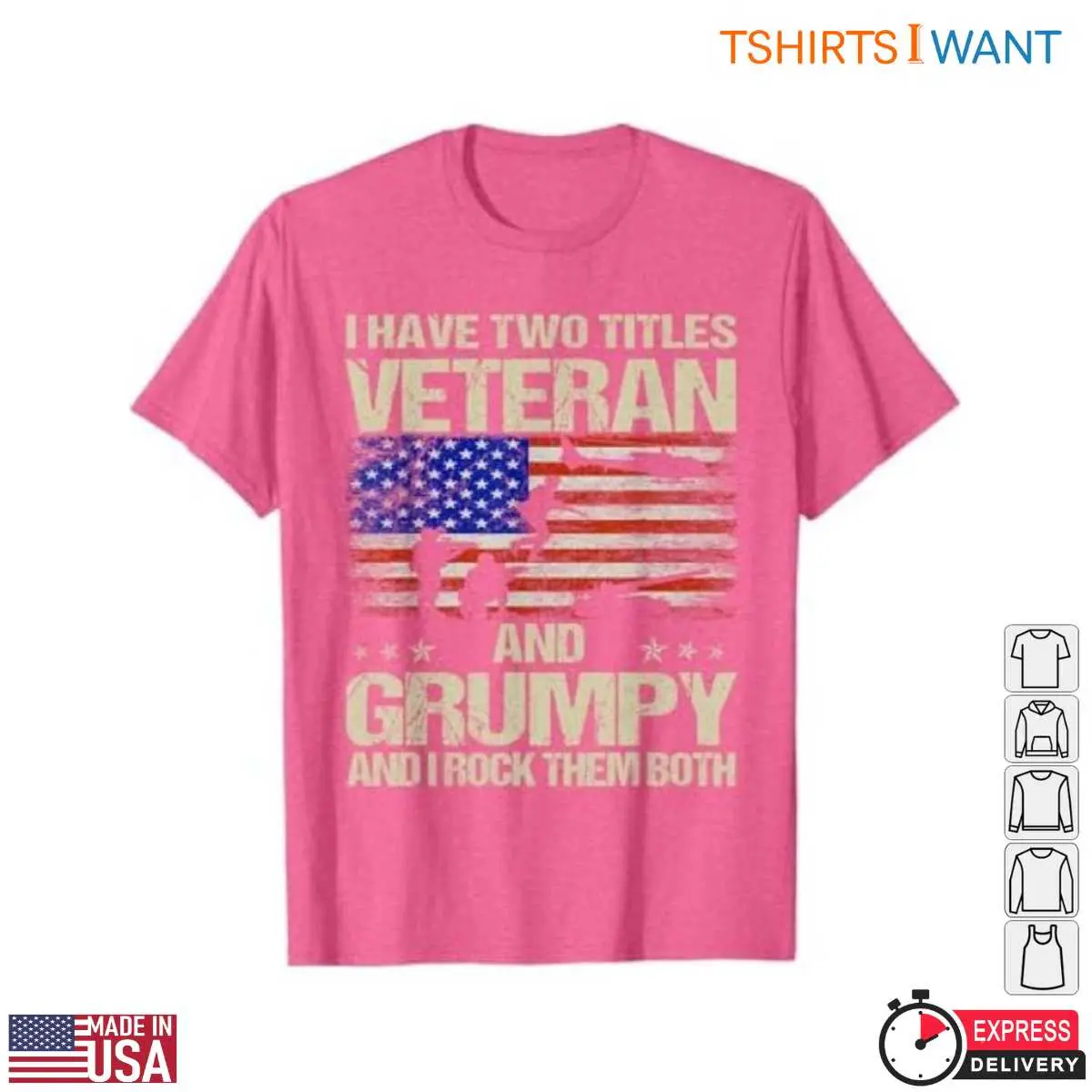 Funny Veteran T-Shirt - I Have Two Titles Veteran and Grumpy with American Flag Design 4 Funny Veteran T Shirt Veteran Grumpy Flag 4 1.jpg