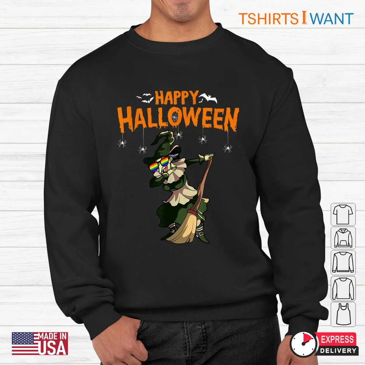 Gay Halloween Shirts LGBTQ Witch Dab Tee 3 1.jpg