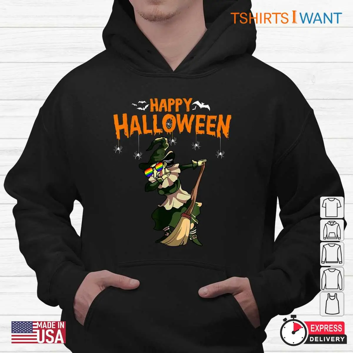 Gay Halloween Shirts LGBTQ Witch Dab Tee 4 1.jpg