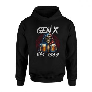 Gen X Est. 1968 Skeleton Beer Patriotic Graphic T Shirt 2 1.jpg