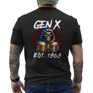 Gen X Est. 1968 Skeleton Beer Patriotic Graphic T Shirt 6 1.jpg