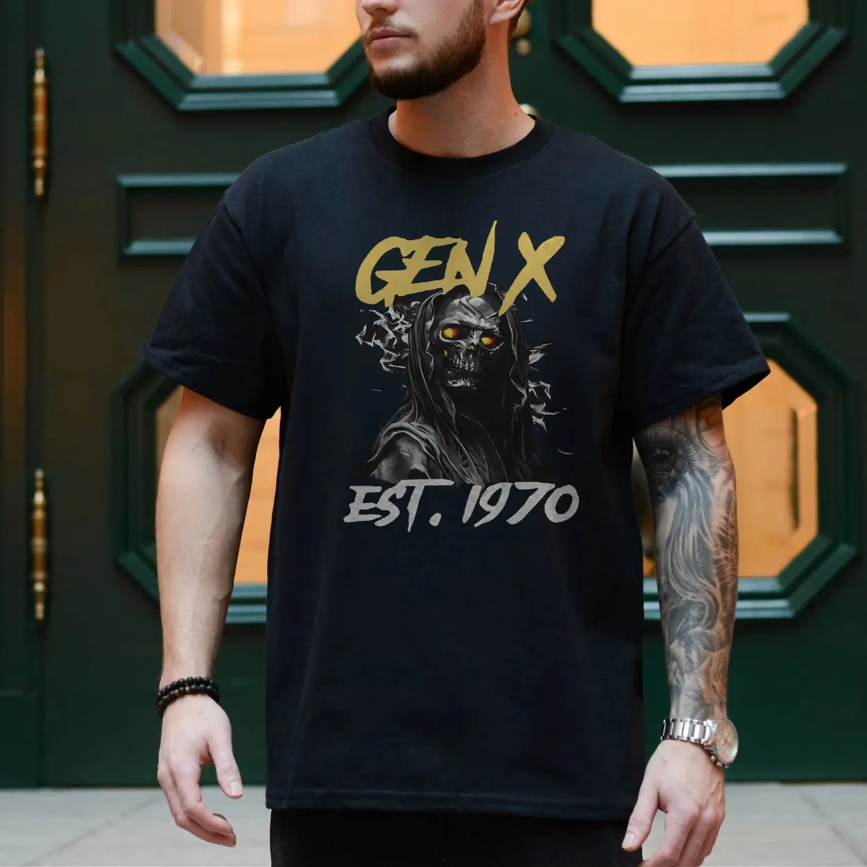 Gen X Est. 1970 Skeleton Horror Graphic T-Shirt 4 Gen X Est. 1970 Skeleton Horror Graphic T Shirt 4 1.jpg