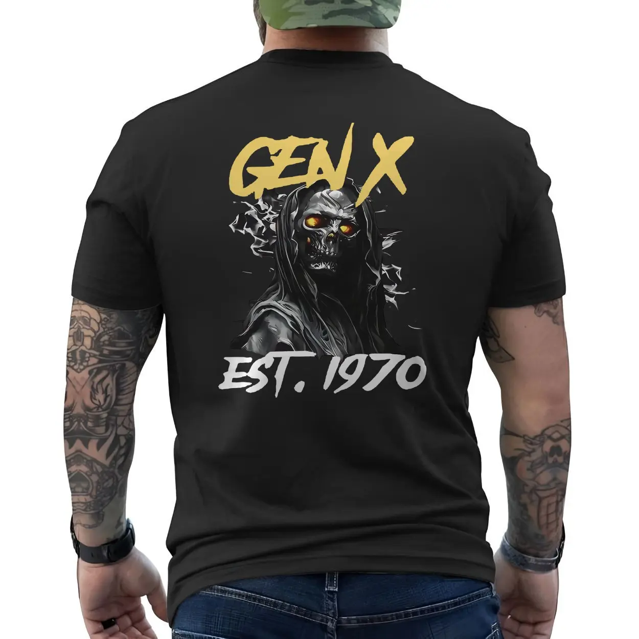 Gen X Est. 1970 Skeleton Horror Graphic T-Shirt 6 Gen X Est. 1970 Skeleton Horror Graphic T Shirt 6 1.jpg