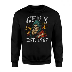 Gen X T Shirt EST. 1967 Patriotic American Flag Skull Tee 3 1.jpg