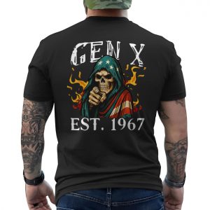 Gen X T Shirt EST. 1967 Patriotic American Flag Skull Tee 6 1.jpg