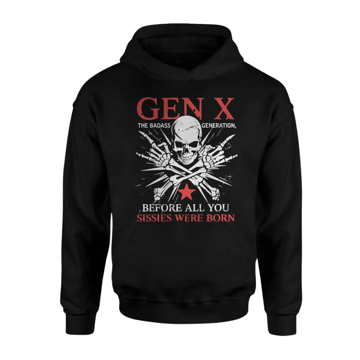 Gen X The Badass Generation E28093 Skull and Bones Vintage Graphic T shirt 2.jpg