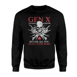 Gen X The Badass Generation E28093 Skull and Bones Vintage Graphic T shirt 3.jpg