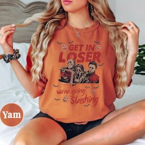Get In Loser Horror Shirt – Funny Slasher Halloween Movie Tee 4