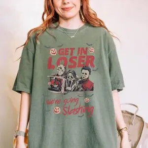 Get In Loser Horror Shirt – Funny Slasher Halloween Movie Tee 10 Get In Loser Horror Shirt – Funny Slasher Halloween Movie Tee 5