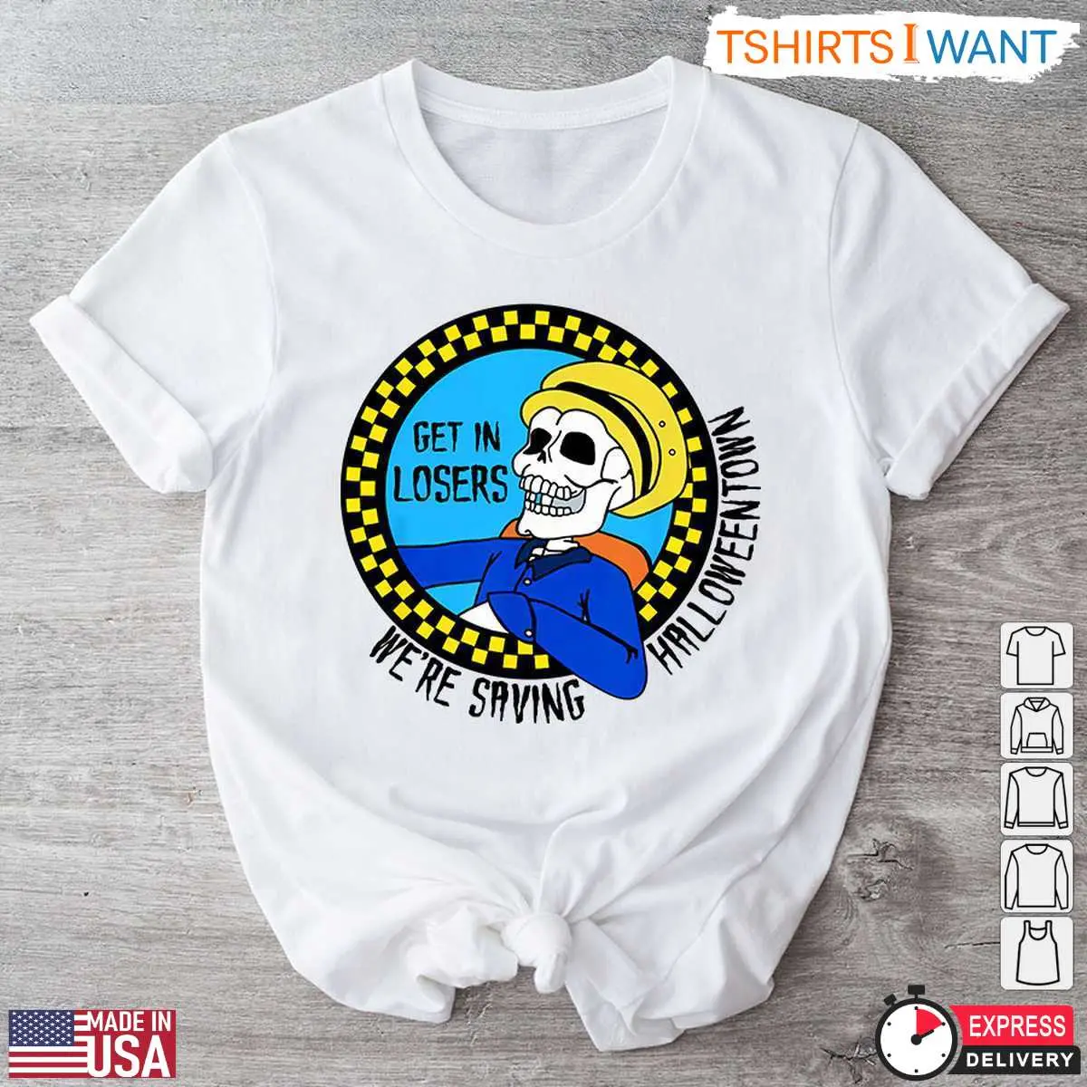 Get In Losers Were Saving Halloweentown T Shirt Funny Halloween Skeleton Cab Driver Tee 1 1 1.jpg