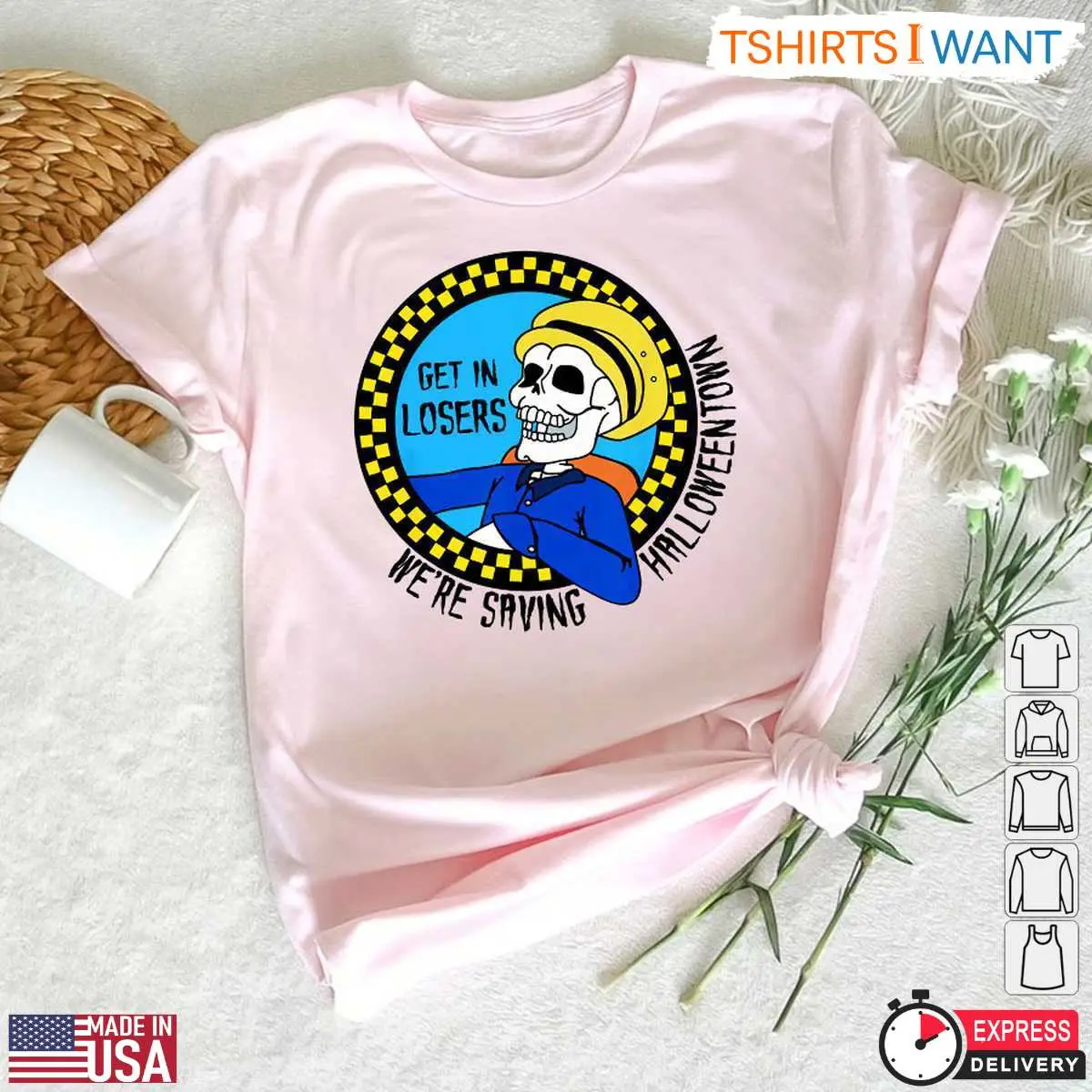 Get In Losers Were Saving Halloweentown T Shirt Funny Halloween Skeleton Cab Driver Tee 4 1 1.jpg