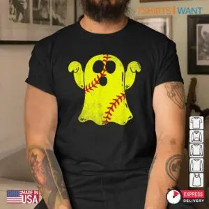 Ghost Softballs: Softball Ghost Lover Halloween Costume Shirt 10 Ghost Softballs Spectral Sports Lover 5 1.jpg