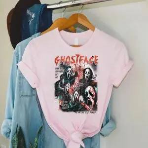 Ghostface Scream Shirt – Scary Movie Horror Villain Halloween Tee 8 Ghostface Scream Shirt – Scary Movie Horror Villain Halloween Tee 3