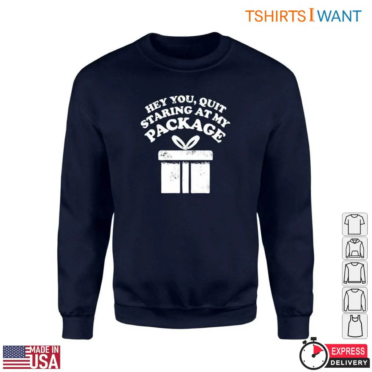 Gift Box Christmas T Shirt Quit Staring at My Package 3 1.jpg