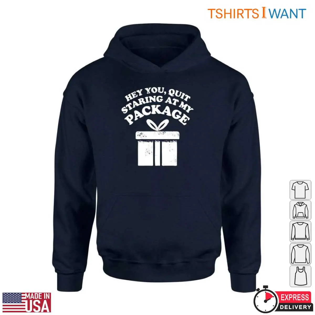 Gift Box Christmas T Shirt Quit Staring at My Package 4 1.jpg