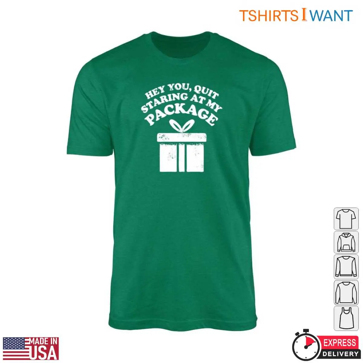 Gift Box Christmas T Shirt Quit Staring at My Package 5 1.jpg