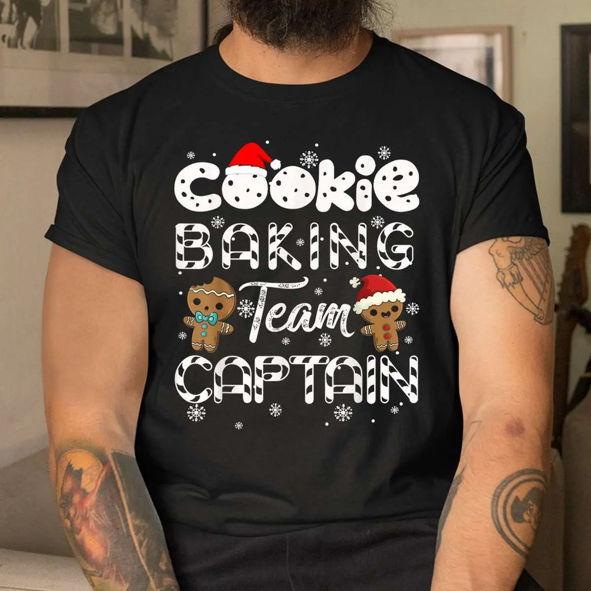 Gingerbread Christmas Shirt - Cookie Baking Team Captain Holiday Tee 11 Gingerbread Christmas Cookie Captain Shirt 4