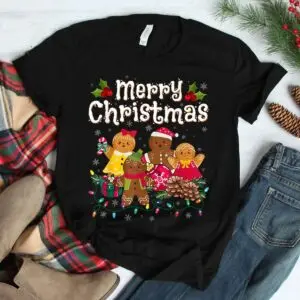 Gingerbread Christmas Tee- Merry Christmas Cookies Holiday Design 7 Gingerbread Christmas Cookies Holiday Shirt 3 1.jpg