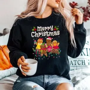 Gingerbread Christmas Tee- Merry Christmas Cookies Holiday Design 9 Gingerbread Christmas Cookies Holiday Shirt 5 1.jpg