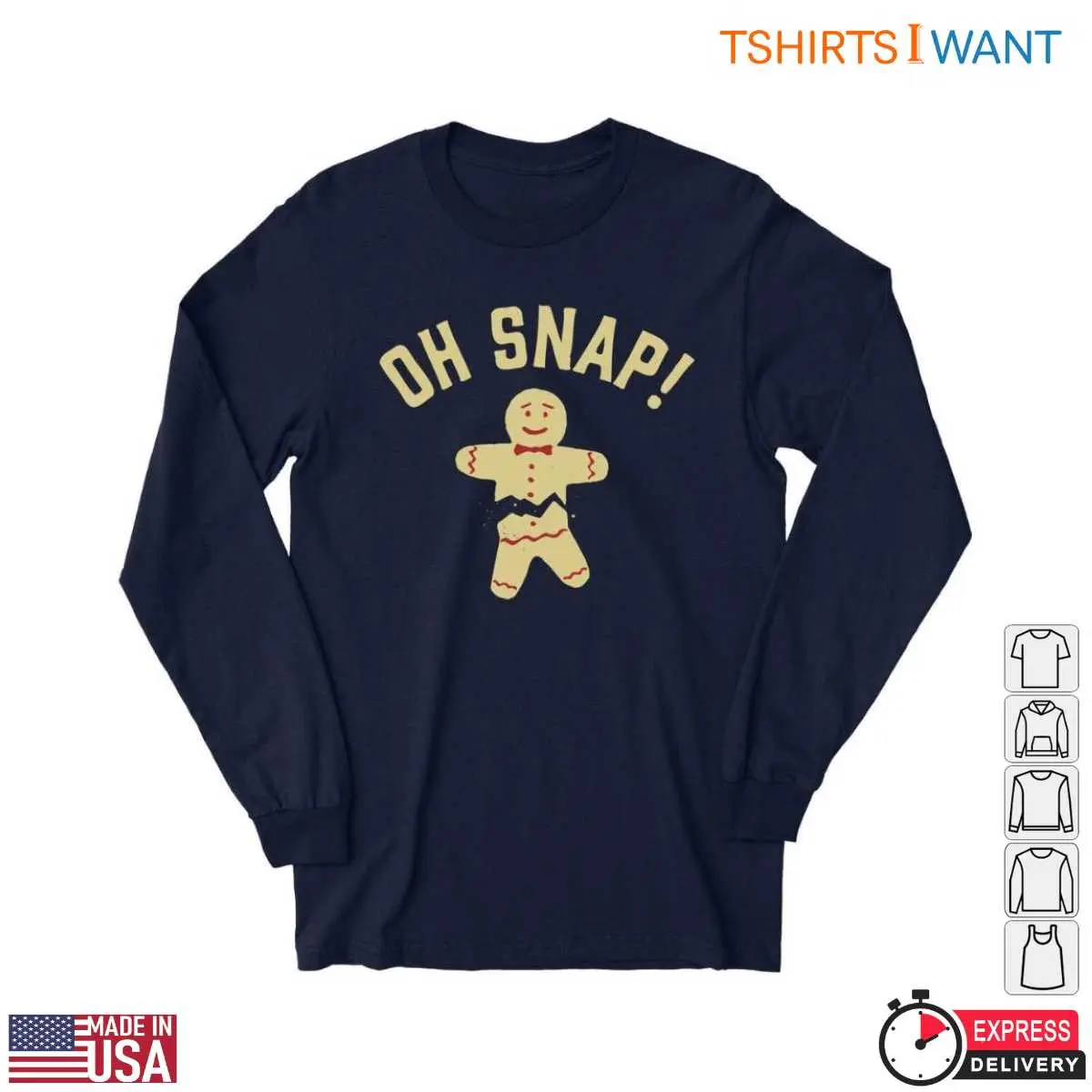 Gingerbread T Shirt Oh Snap Christmas Cookie 1 1.jpg