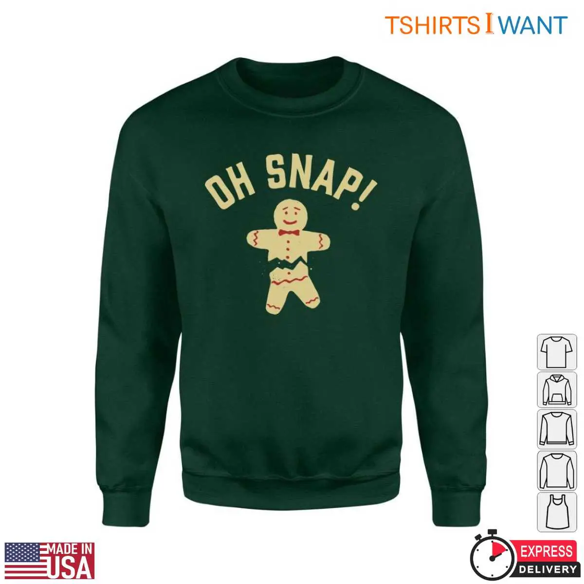 Gingerbread T Shirt Oh Snap Christmas Cookie 2 1.jpg