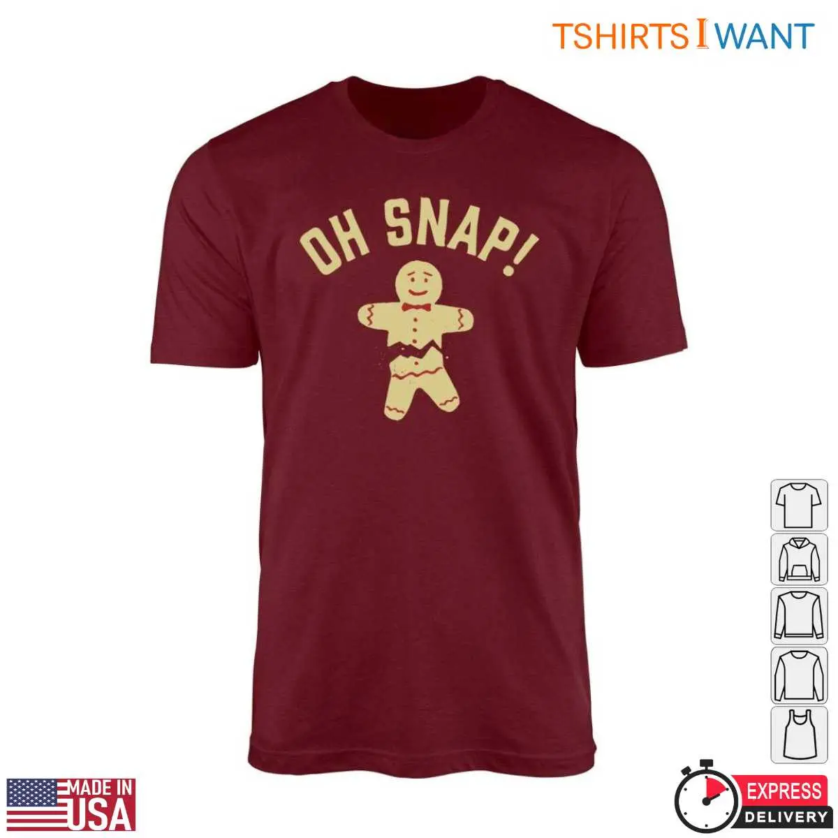 Gingerbread T Shirt Oh Snap Christmas Cookie 5 1.jpg