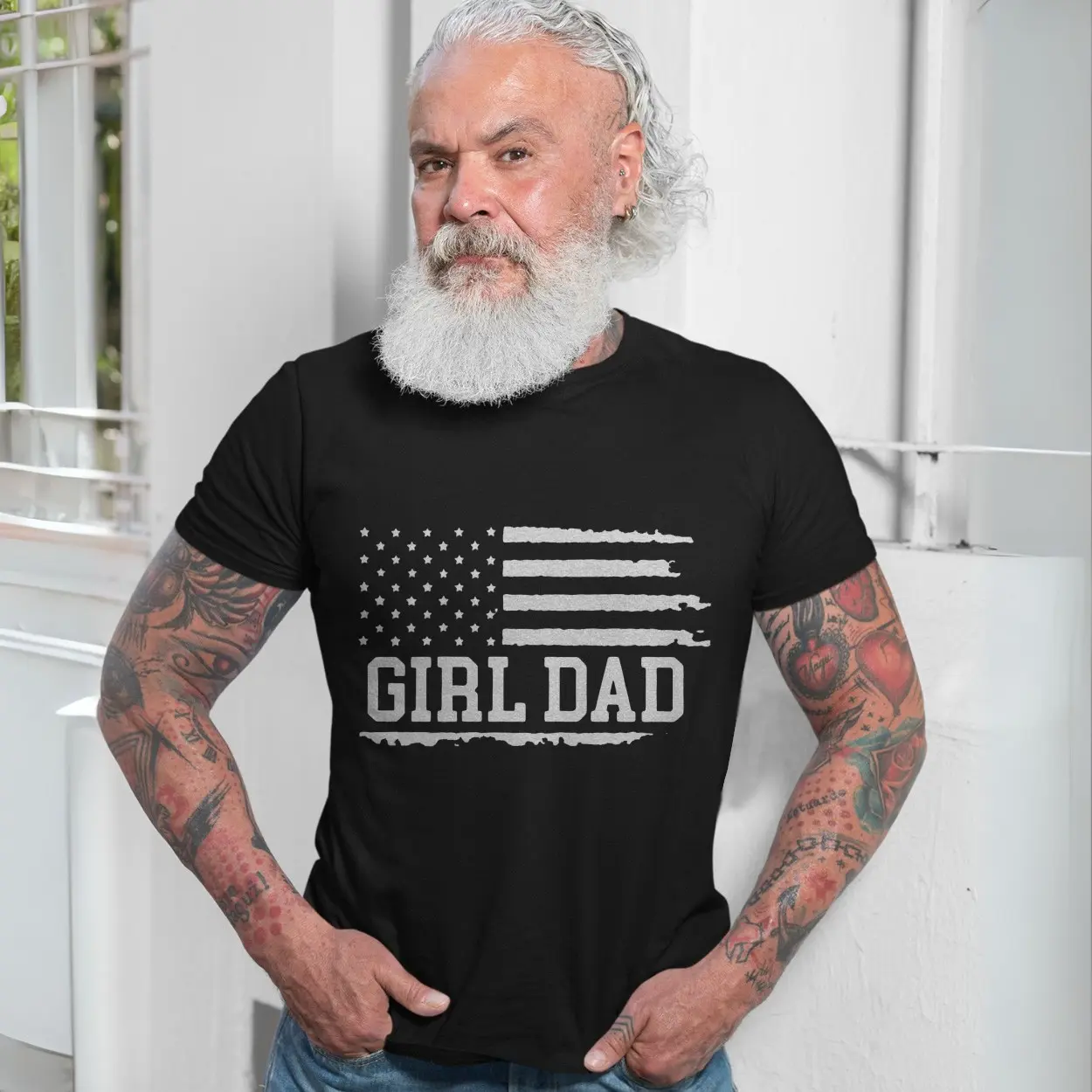 Girl Dad T Shirt Vintage American Flag Fathers Day Gift for Dad 7 1.jpg