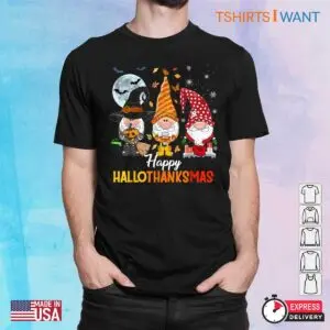 Gnome Halloween: Gnomes Happy Hallothanksmas Halloween Christmas Shirt 5 Gnome Halloween Hallothanksmas Gnome Tee 2 1.jpg