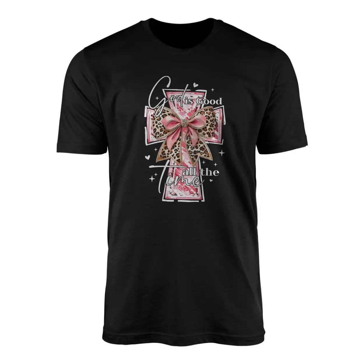 God is Good T-Shirt, Leopard Print Cross Christian Tee for Women 1 God is Good T Shirt Leopard Print Cross Christian Tee for Women 1 1.jpg