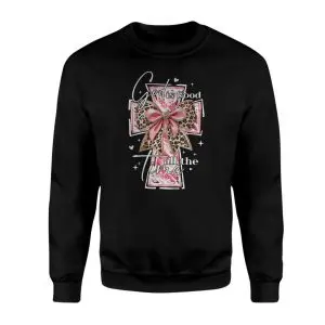 God is Good T-Shirt, Leopard Print Cross Christian Tee for Women 9 God is Good T Shirt Leopard Print Cross Christian Tee for Women 3 1.jpg