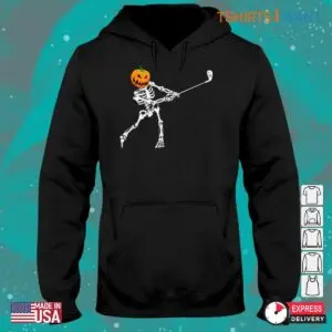Golfer For Halloween: Skeleton Golf Pumpkin Golfing Halloween Costume Shirt 7 Golfer For Halloween Pumpkin Fairway Costume 4 1.jpg