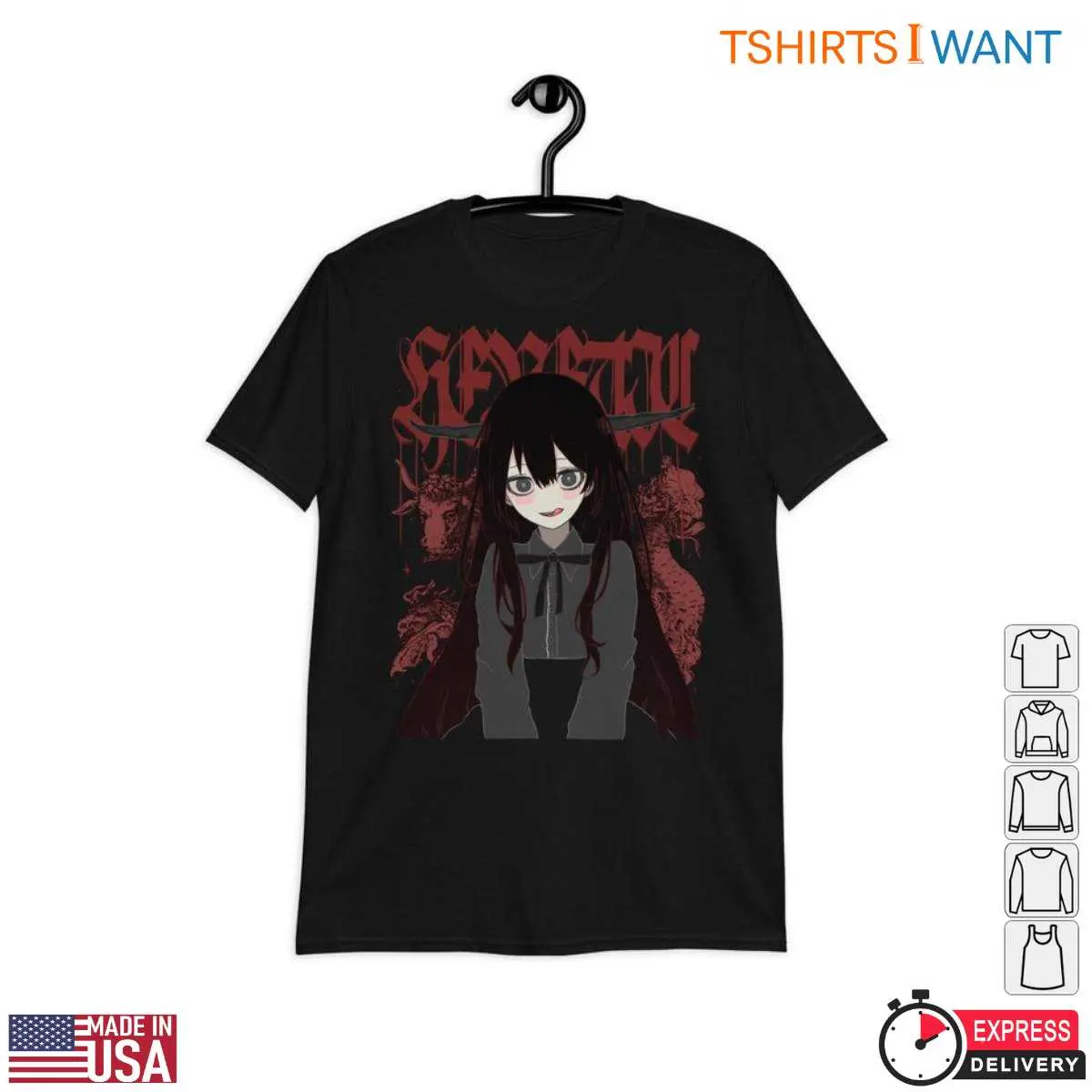 Gothic Anime Dark Manga Girl T Shirt 1 1.jpg