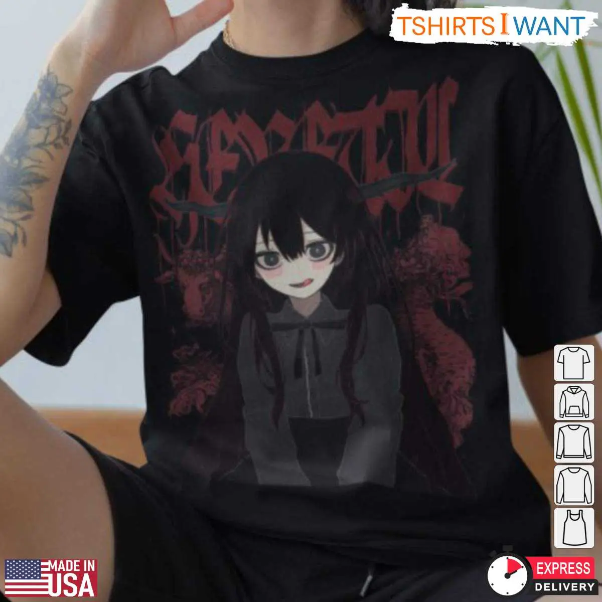 Gothic Anime Dark Manga Girl T Shirt 4 1.jpg