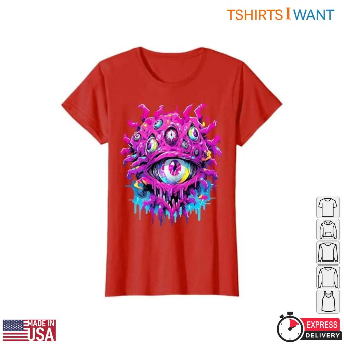 Graffiti Monster Psychedelic Eyes T Shirt 4 1.jpg