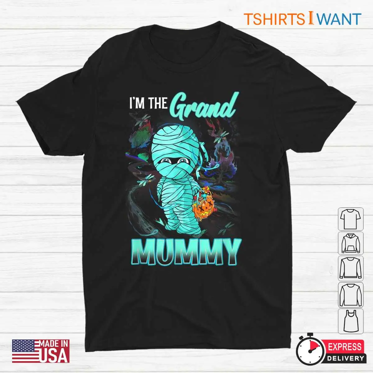 Grandma Halloween Shirt: I'm The Grand Mummy Halloween Costume Tee 12 grandma Halloween shirt